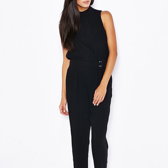 Topshop Pants - Topshop high neck open back wrap style jumpsuit 2